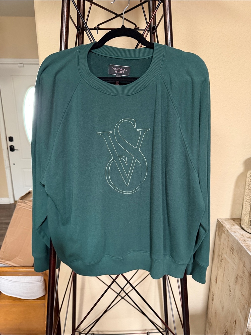 Victoria's Secret Teal Green Logo Crewneck Sweatshirt